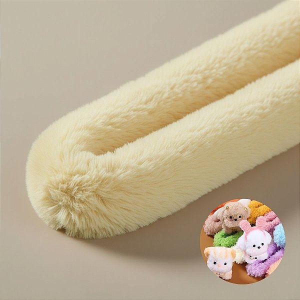 Haste de Chenille de Pelúcia Lisa 101cm - Amarelo Pastel - 1 unidade - Art Montagem - Rizzo