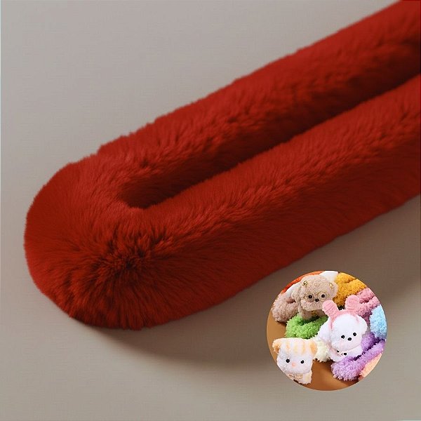 Haste de Chenille de Pelúcia Lisa 101cm - Vermelho - 1 unidade - Art Montagem - Rizzo