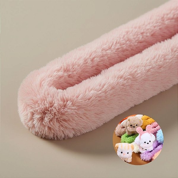 Haste de Chenille de Pelúcia Lisa 101cm - Rosa Pastel - 1 unidade - Art Montagem - Rizzo