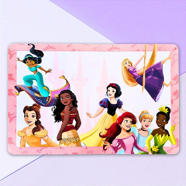 Jogo Americano - Princesas - 42x28cm - Disney Original - 1 unidade - Rizzo