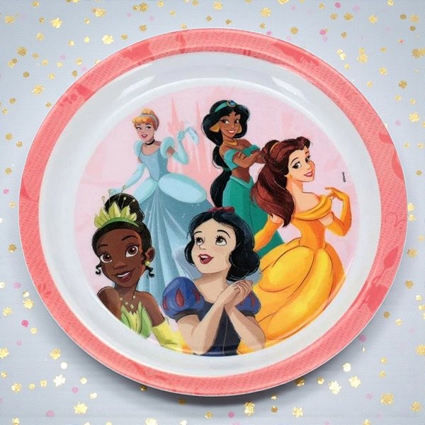 Prato Fundo de Melamine - Princesas - 21cm - Disney Original - 1 unidade - Rizzo