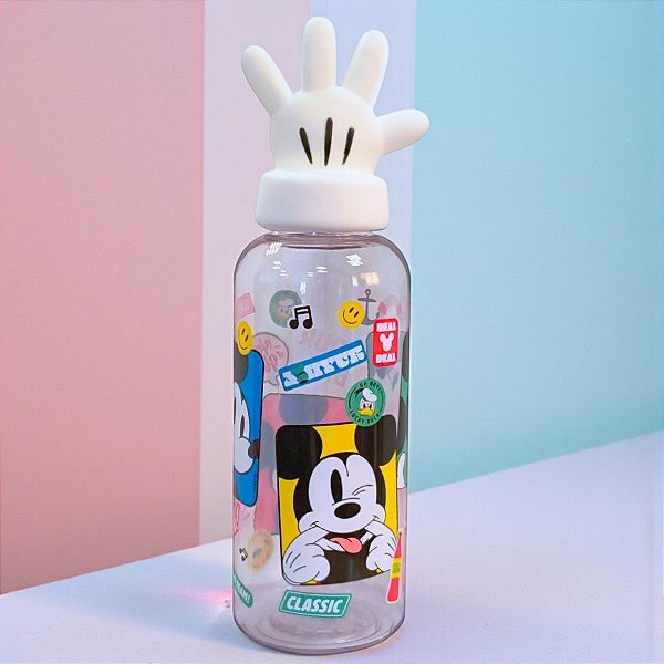 Garrafa de Plástico - Mickey Mouse - Luva - 590ml - Disney Original - 1 unidade - Rizzo