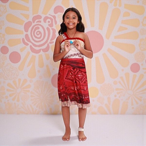 Fantasia Infantil Moana - Top, Saia, Colar e Tornozeleira - G - Disney Original - 1 unidade - Rizzo