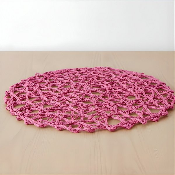 Sousplat de Papel - Rosa - 39x39cm - 1 unidade - Rizzo