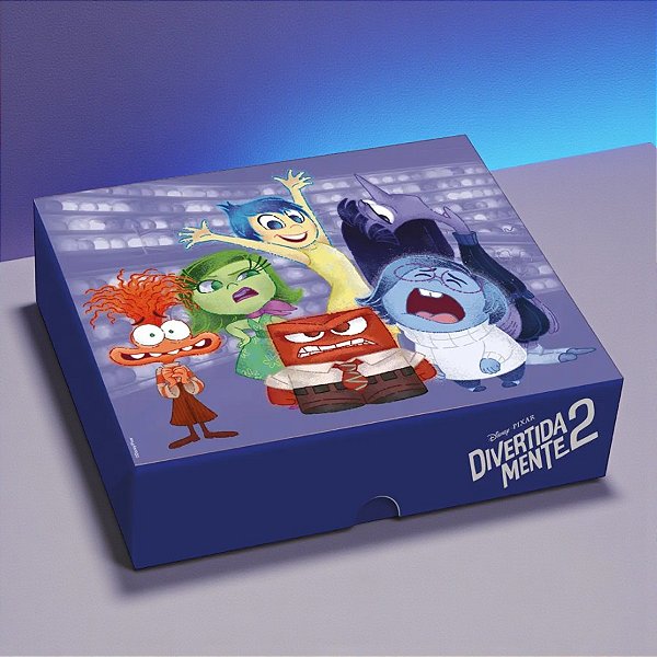 Caixa Retangular Com Tampa - Divertidamente - P 17x13,5x4,5cm - Disney Original - 1 unidade - Cromus - Rizzo
