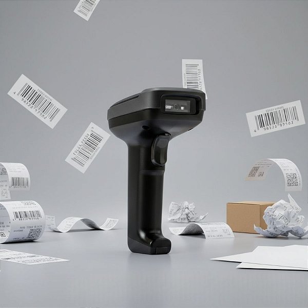 Leitor de Código de Barra 1D e 2D - 15cm - 1 unidade - Deli - Rizzo