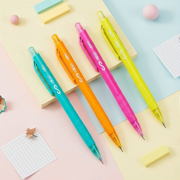 Lapiseira Colorida com Borracha - 0,7mm - Sortido - Caixa - 36 unidades - Deli - Rizzo