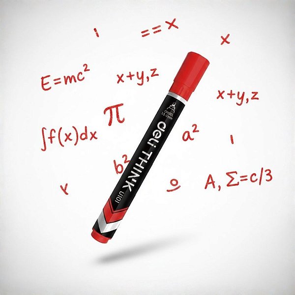 Marcador Permanente - Ponta Cinzel 1,5-5,0mm Vermelho - Caixa - 12 unidades - Deli - Rizzo