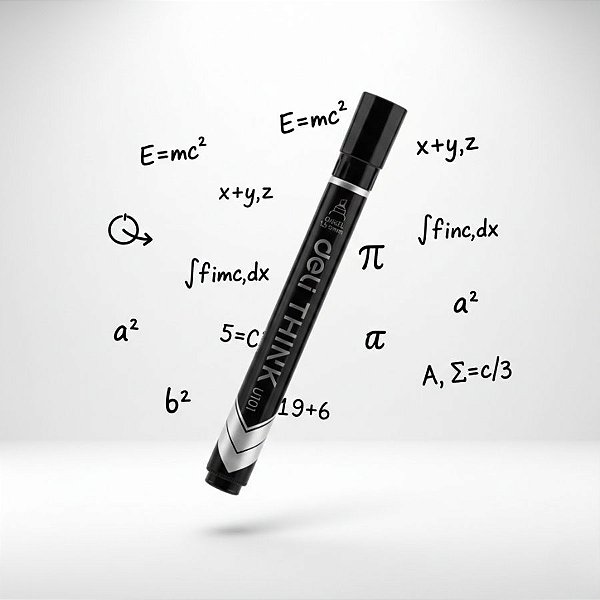 Marcador Permanente - Ponta Cinzel 1,5-5,0mm Preto - Caixa - 12 unidades - Deli - Rizzo