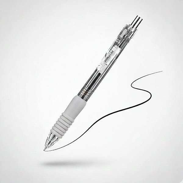 Caneta Gel Retrátil com Grip - Ponta 0.5mm - Preta - Caixa - 12 unidades - Deli - Rizzo