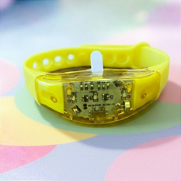 Pulseira Sensor de Movimento com Luz - Amarelo - 1 unidade - Rizzo