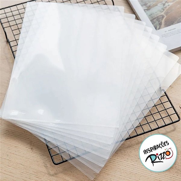 Pasta L Transparente - A4 21x29,7cm - Pacote - 24 unidades - Deli - Rizzo