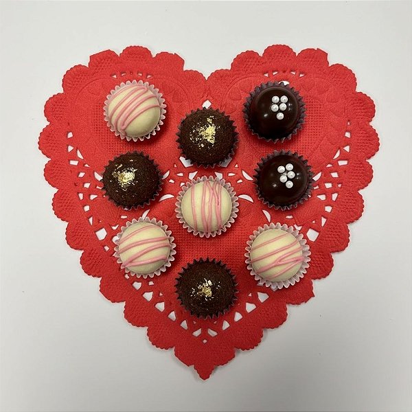 Enfeite de Papel - Coração Rendado - Vermelho - 10x10cm - 24 unidades - Rizzo