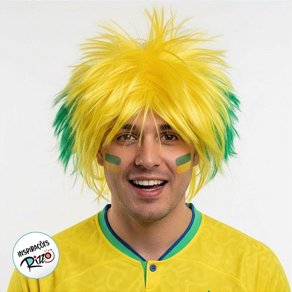 Peruca Brasil - Punk - Copa do Mundo - 1 unidade - Rizzo