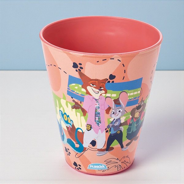Caneca de Plástico Zootopia - 360ml - Disney Original - 1 unidade - Plasútil - Rizzo