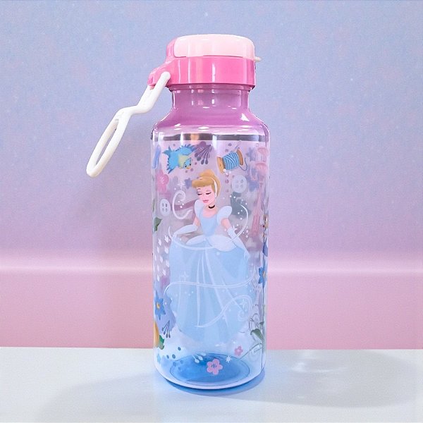 Garrafa Abre Fácil - Cinderela - 600ml - Disney Original - 1 unidade - Plasútil - Rizzo