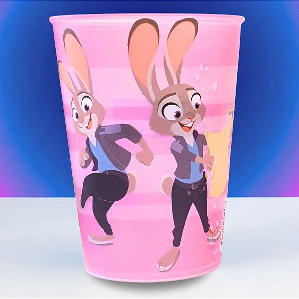 Copo de Plástico Zootopia - Judy - 320ml - Disney Original - 1 unidade - Plasútil - Rizzo