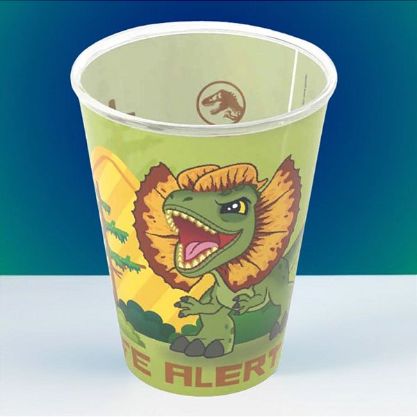 Copo de Plástico Dinossauros - Wild Life Alert - 280ml - 1 unidade - Plasútil - Rizzo