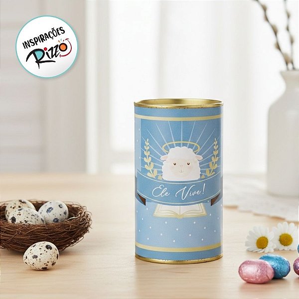 Lata Rígida Para Ovos de 350g - "Ele Vive!" - 10x18cm - 1 unidade - Cromus - Rizzo