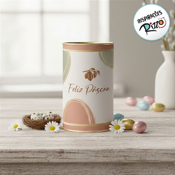 Lata Rígida Para Ovos de 250g - Tonal - Salmão - 9x16cm - 1 unidade - Cromus - Rizzo