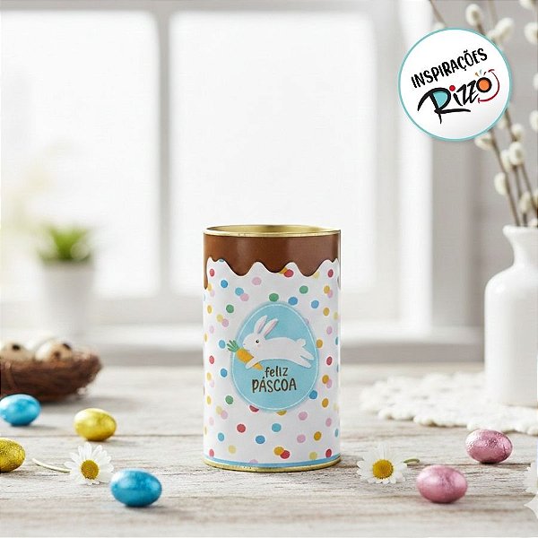 Lata Rígida Para Ovos de 350g - Jump Bolinha - 10x18cm - 1 unidade - Cromus - Rizzo