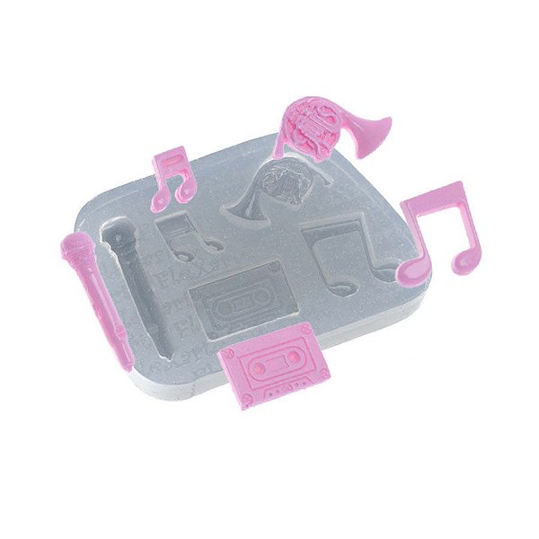 Molde de Silicone Musical Retrô 523 - Flexarte