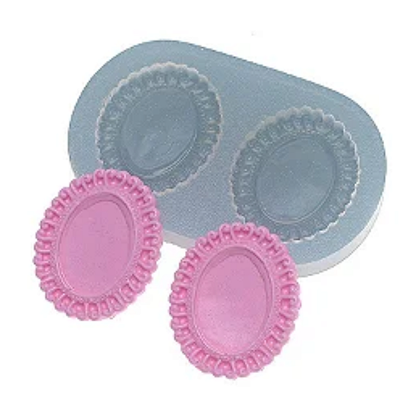 Molde de Silicone Moldura Oval 346 - Flexarte