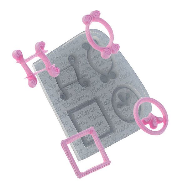 Molde de Silicone Quarteto de Molduras Portia Ref. 79 Flexarte