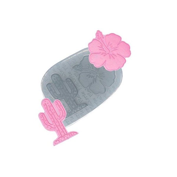 Molde de Silicone Cacto + Hibisco Ref. 138 Flexarte
