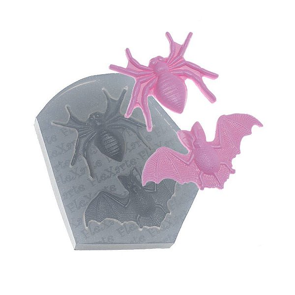 Molde de Silicone Morcego + aranha Ref. 242 Flexarte