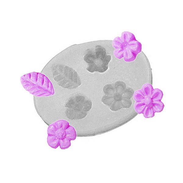 Molde de silicone Florzinhas Ref. 112 Flexarte