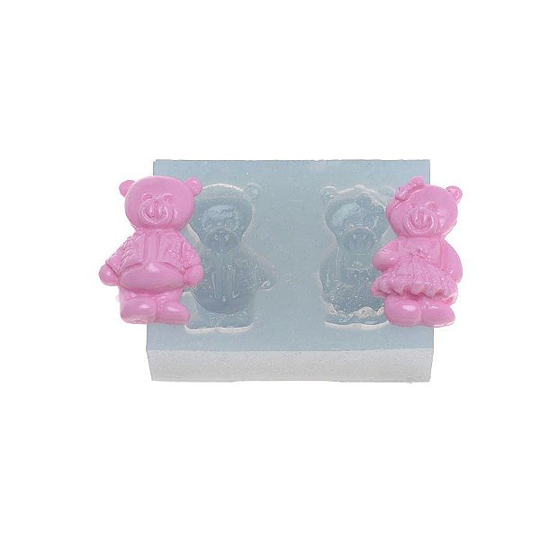 Molde de silicone Casal de Urso Ref. 302 Flexarte