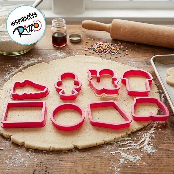 Cortador Futebol - 8 pçs - Cod.GMEZN1095 - Prime Chef - Rizzo Confeitaria