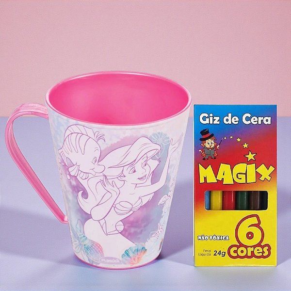 Kit para Colorir Caneca e Giz - Ariel - 1 unidade - Rizzo