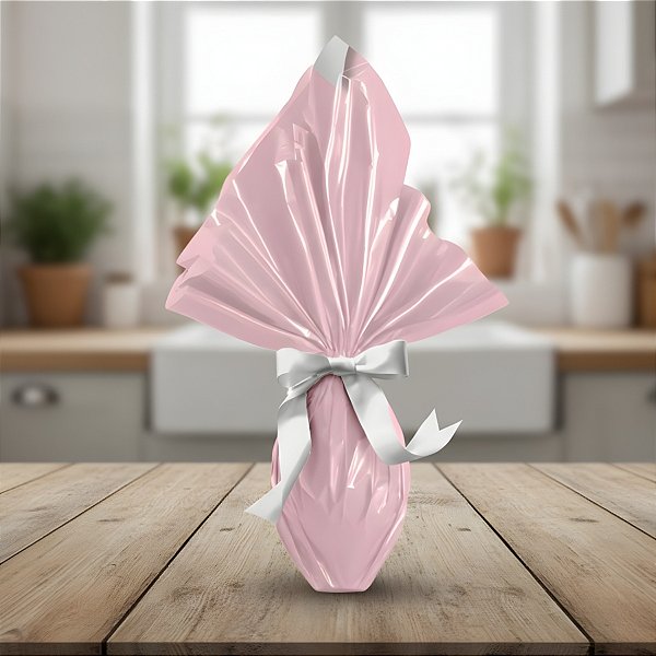 Folha para Ovos de Páscoa Dupla Face Perolada - 69x69cm - Rosa Quartz/Cinza - 5 unidades - Rizzo