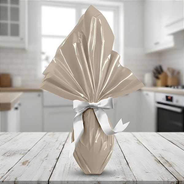 Folha para Ovos de Páscoa Papel Kraft Natural/Ouro - 70x69cm - 25 unidades - Rizzo