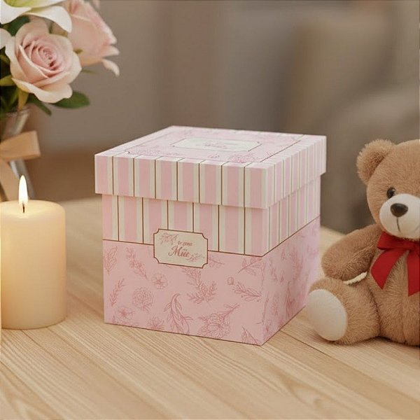 Caixa Cubo - Mãe Essência - 11x11x11cm - 5 unidades - Regina - Rizzo