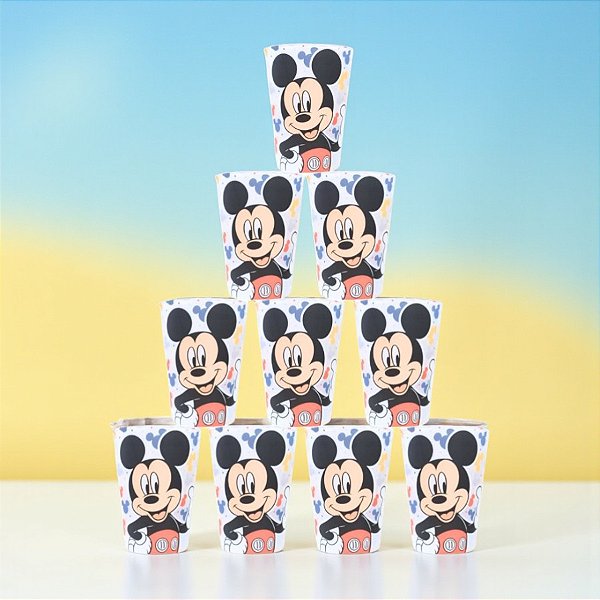 Kit 10 Copos para Lembrancinha - Mickey Mouse - 320ml - 1 unidade - Disney Original - Plasútil - Rizzo