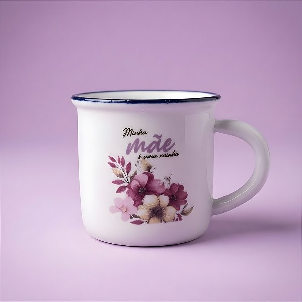 Caneca de Porcelana - Minha Mãe é Uma Rainha - 140ml - 1 unidade - Rizzo