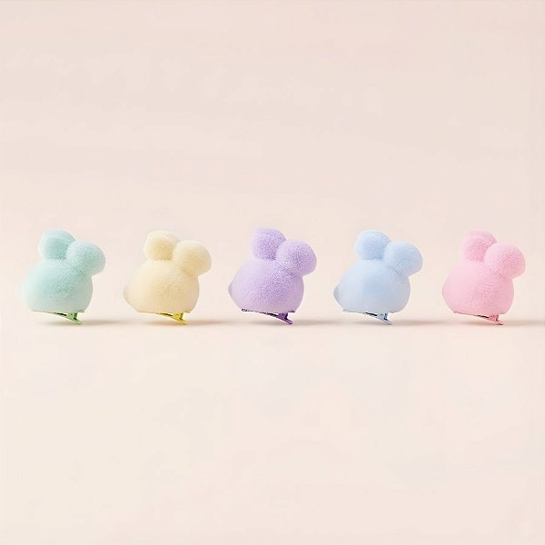 Enfeite Decorativo de Páscoa - Coelho com Presilha Colorido - 6x4x6cm - 5 unidades - Cromus - Rizzo