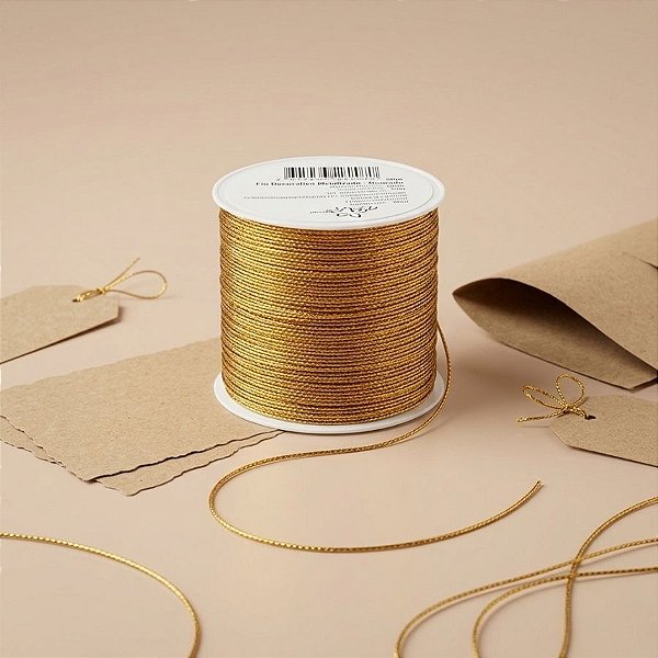 Fio Decorativo Metalizado - Dourado - 50m - 1 unidade - Rizzo