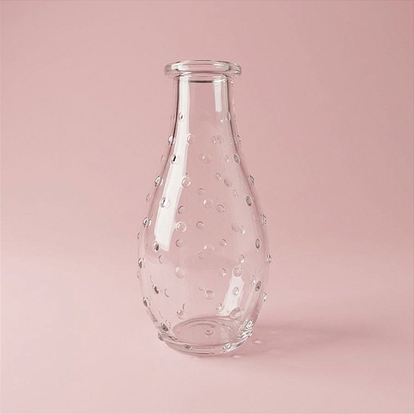 Mini Vaso de Vidro - Bolinhas - 14x5,5cm - 1 unidade - Rizzo