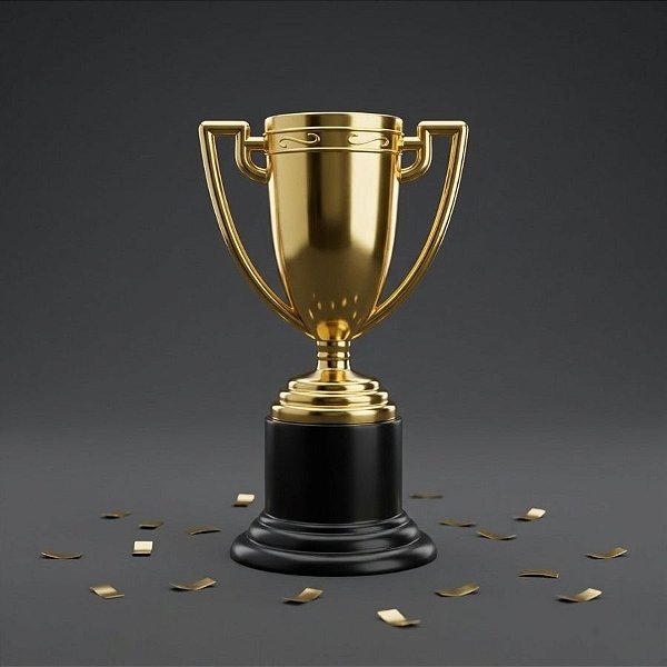 Enfeite Decorativo - Mini Troféu - Dourado - 9,5x4,7cm - 6 unidades - Rizzo