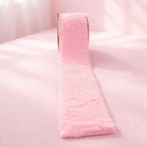 Fita Aramada Decorativa Peluciada - Rosa Escuro - 2,7mx6,3cm - 1 unidade - Rizzo