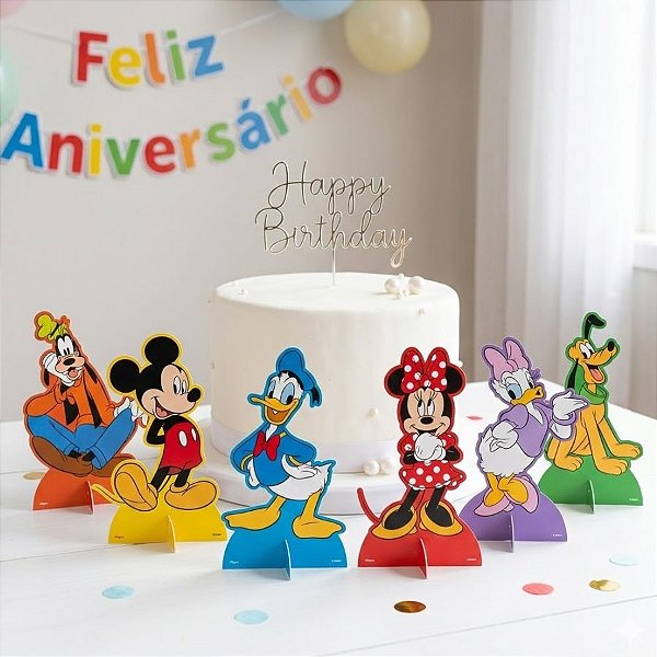 Decoração de Mesa - Mickey e Amigos - Disney Original - 6 unidades - Regina - Rizzo