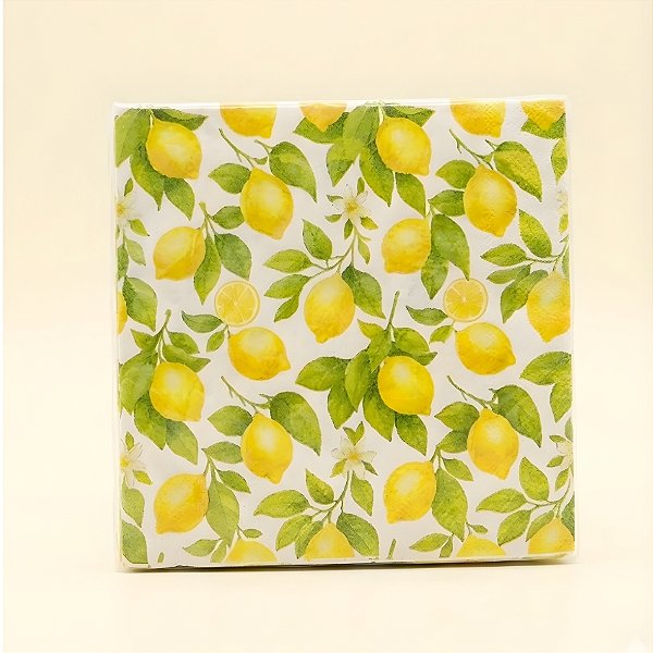 Guardanapo de Papel Decorado - Limões Sicilianos - 16,5x16,5cm - 20 unidades - Rizzo