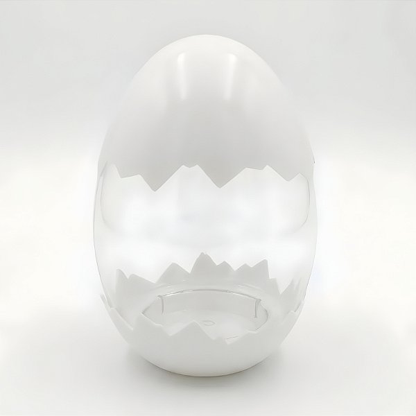 Ovo Transparente Casquinha - Branco - 7x11x7cm - 10 unidades - Rizzo