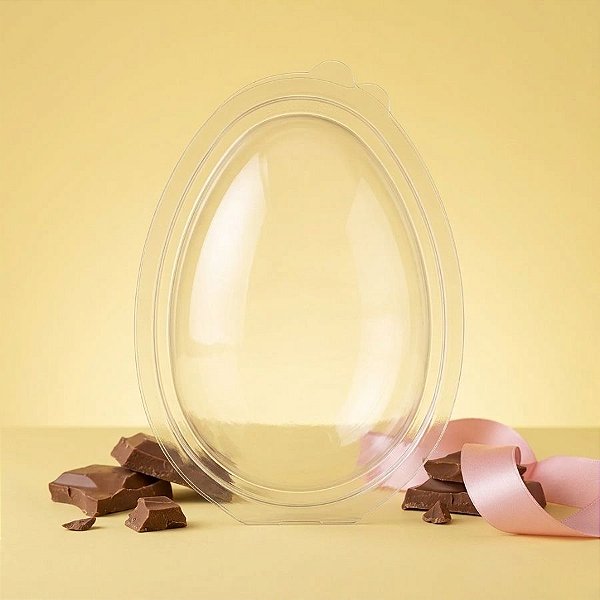 Blister Casca para Meio Ovo 150g - Transparente - 5 unidades - Crystal - Rizzo