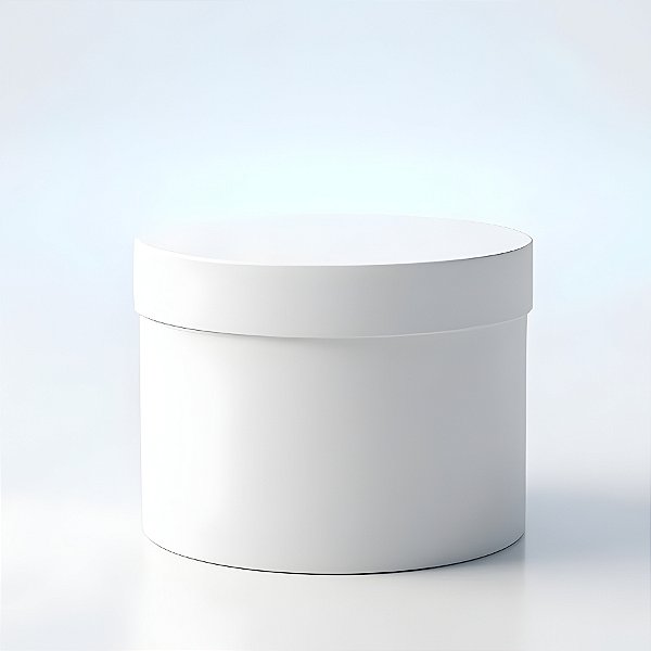 Caixa Acrílica Redonda - Branco - 19,5x13cm - 1 unidade - Rizzo