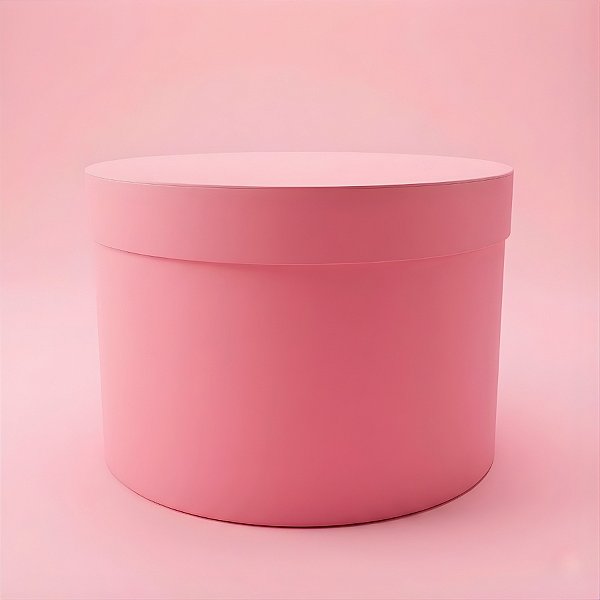 Caixa Acrílica Redonda - Rosa Bebê - 19,5x13cm - 1 unidade - Rizzo